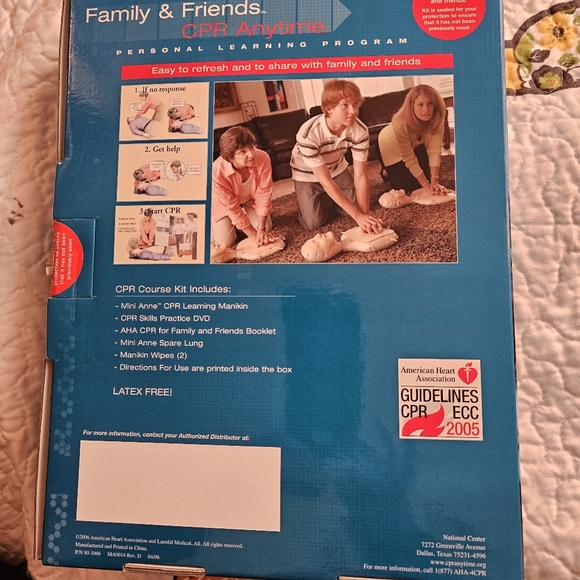 CPR Anytime Training Kit For Family and Friends Instructional DVD Manikin New - Picture 2 of 9